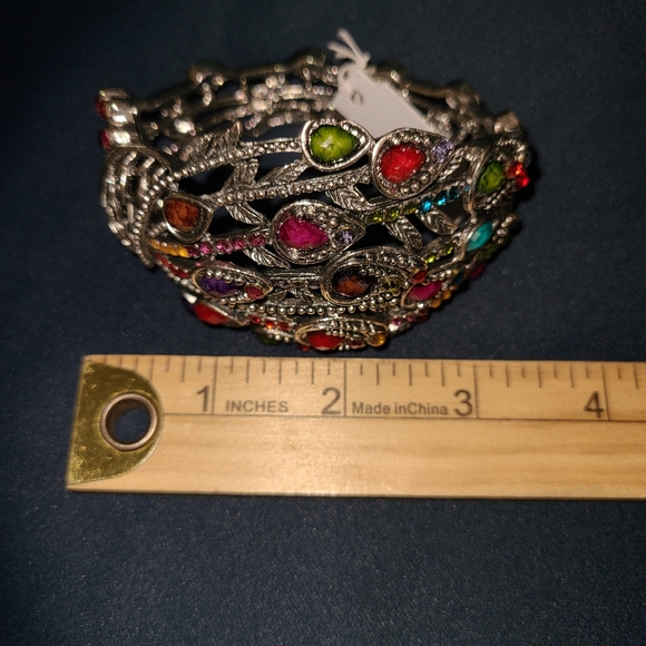AJ Peacock Gemstone Hinge Cuff Bracelet NWT - Picture 8 of 9